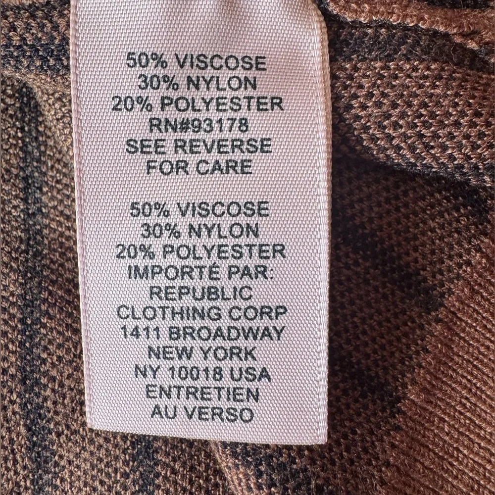 PHILOSOPHY boxy cropped striped crew neck sweater - brown & black - women medium